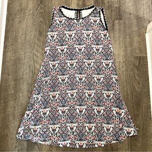 Loft swing dress print mixed casual comfy